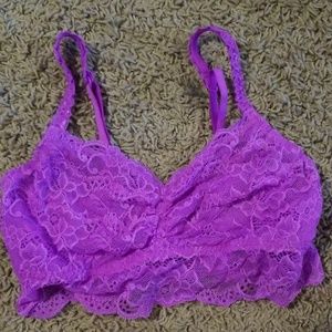 Purple lace bralette